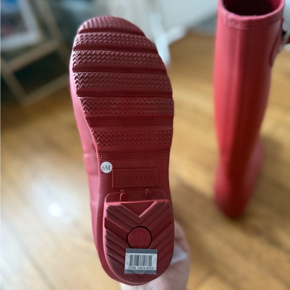 Hunter Tall Red Waterproof Boots - Size 6 - NWOB - Picture 5 of 6